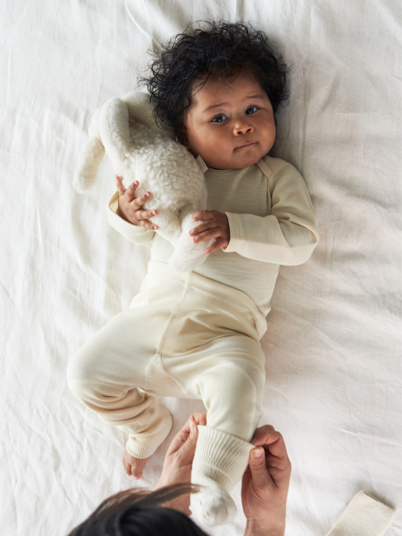 Ruskovilla's organic merino wool pants for baby 