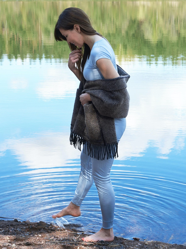 Ruskovilla's organic silk underpants for women in blue