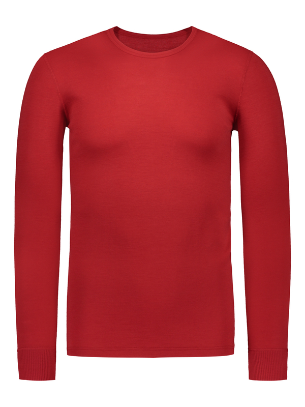 Ruskovillan punainen villapaita, osa miesten ja naisten merinovillakerrastoa